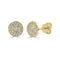 Disc Pave Stud Diamond Earrings 0.17ctw - 1